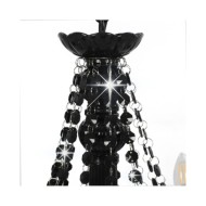 Lustre avec perles Noir 12 ampoules E14
