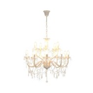 Lustre 2 couches Blanc 15 ampoules E14 