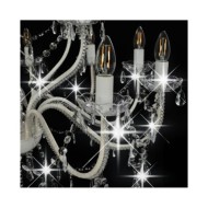 Lustre 2 couches Blanc 15 ampoules E14 