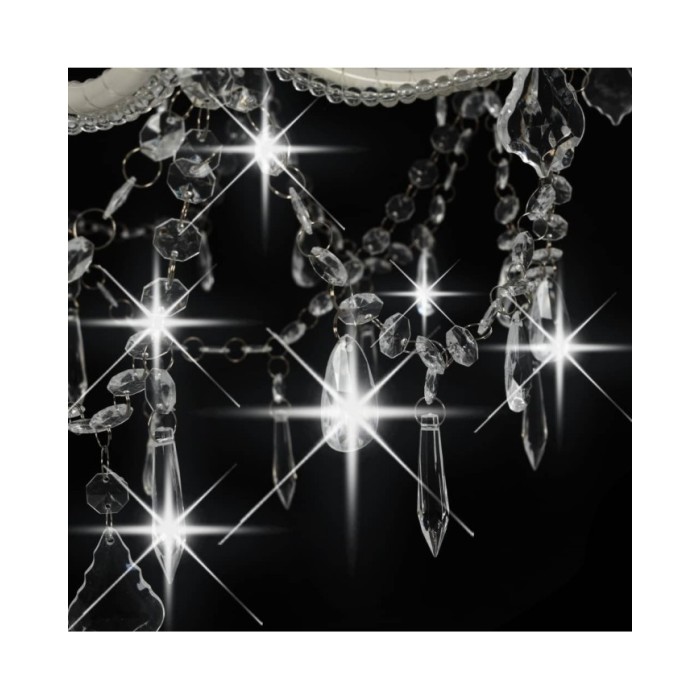 Lustre 2 couches Blanc 15 ampoules E14 