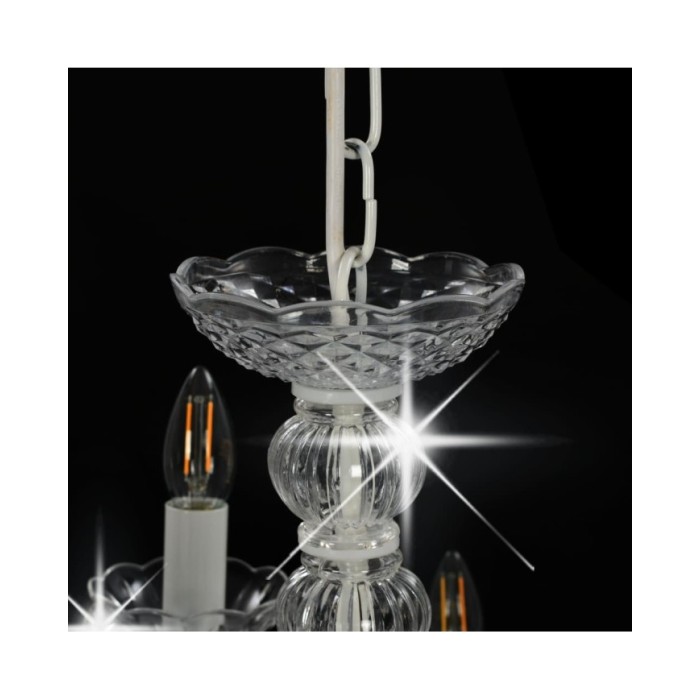 Lustre 2 couches Blanc 15 ampoules E14 