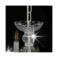 Lustre 2 couches Blanc 15 ampoules E14 