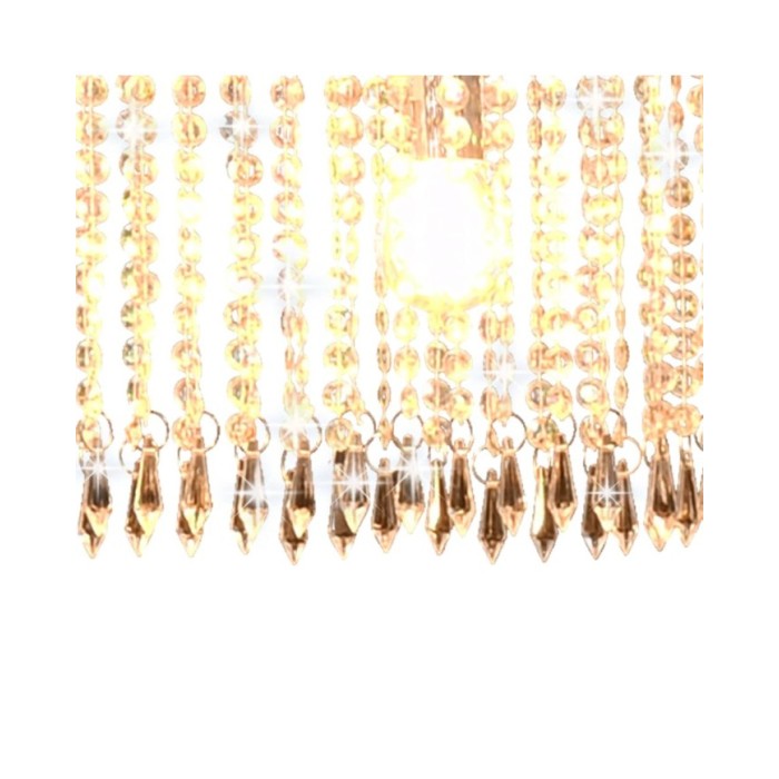 Plafonnier avec perles de cristal Argenté 104 cm E14 