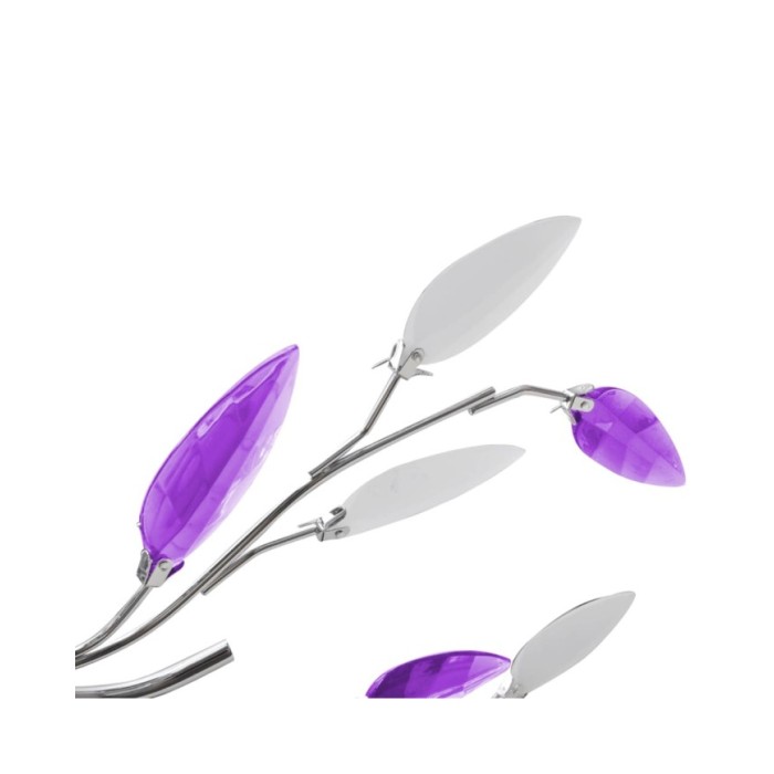 Plafonnier avec bras en acrylique Violet et blanc 5ampoules E14