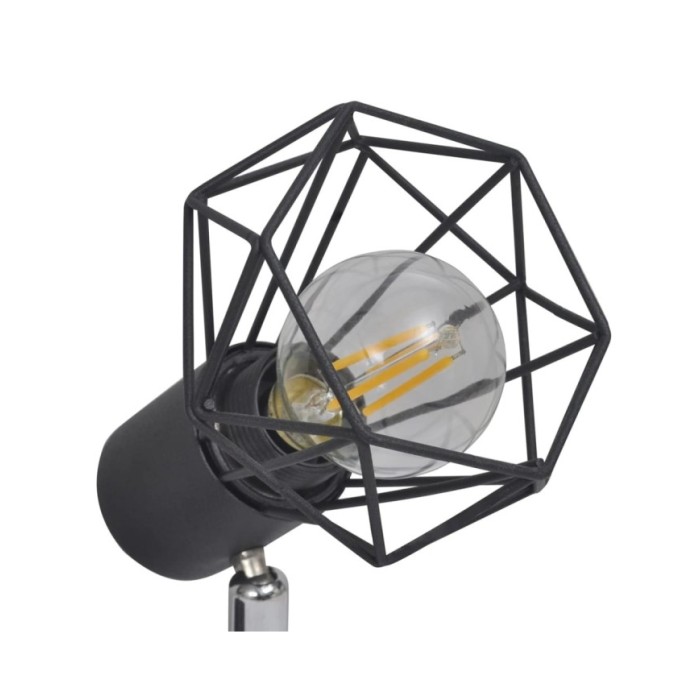 Projecteur Style industriel Noir avec 2 ampoules à filament LED