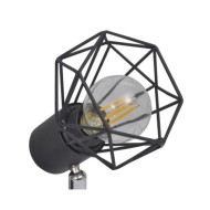 Projecteur Style industriel Noir avec 2 ampoules à filament LED