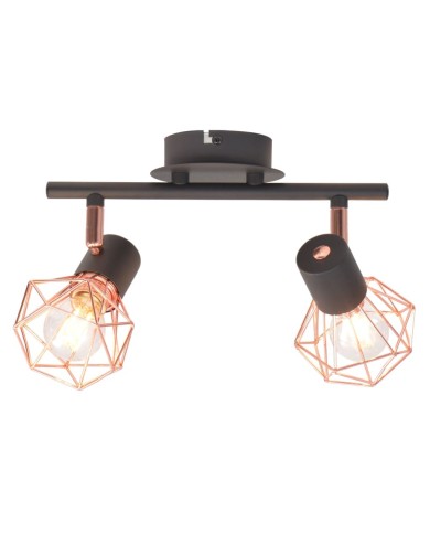 Plafonnier avec 2 ampoules LED à filament 8 W 