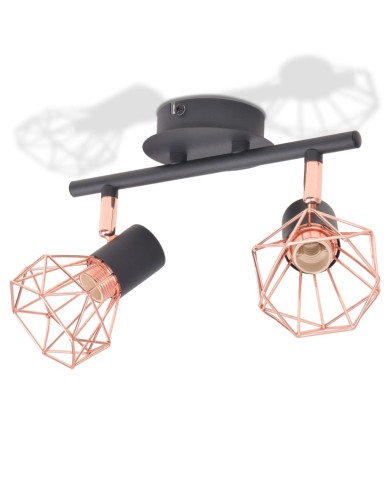 Plafonnier avec 2 ampoules LED à filament 8 W 