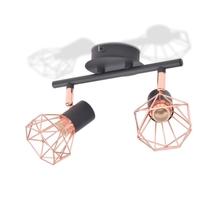 Plafonnier avec 2 ampoules LED à filament 8 W 