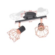 Plafonnier avec 2 ampoules LED à filament 8 W 