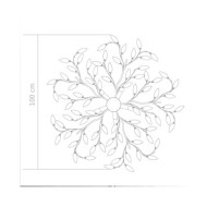 Plafonnier à bras feuille en cristal acrylique 5 ampoules E14