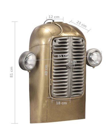 Lampe murale en forme de tracteur Fer