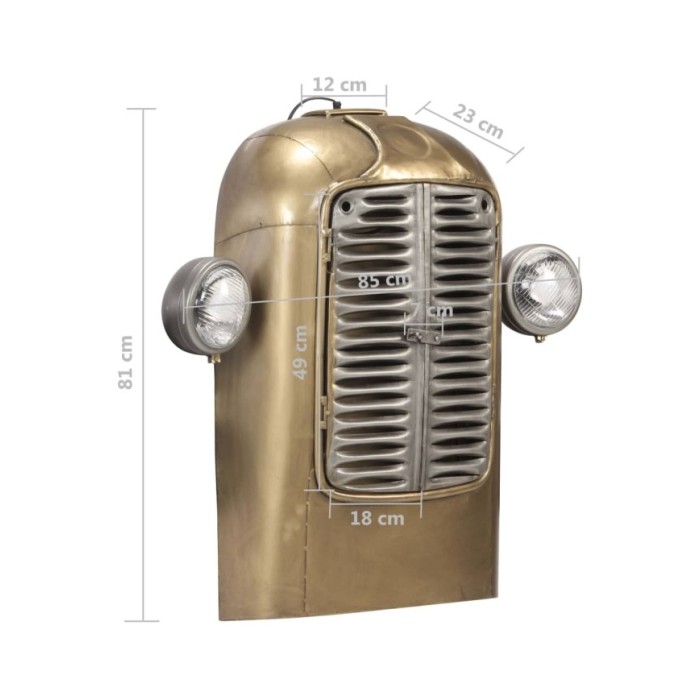 Lampe murale en forme de tracteur Fer