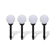 Lampes d'allée à LED 4 pcs 15 cm avec piquet de sol