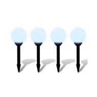 Lampes d'allée à LED 4 pcs 15 cm avec piquet de sol
