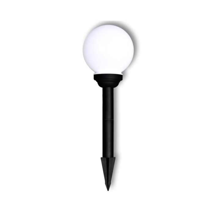Lampes d'allée à LED 4 pcs 15 cm avec piquet de sol