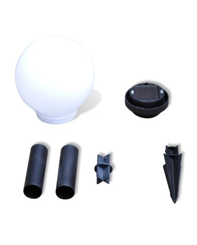 Lampes d'allée à LED 4 pcs 15 cm avec piquet de sol
