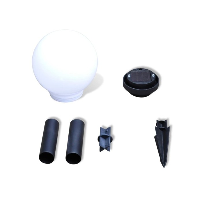 Lampes d'allée à LED 4 pcs 15 cm avec piquet de sol