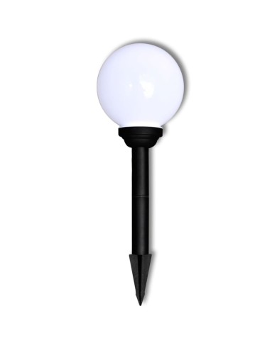 Lampes d'allée à LED 3 pcs 20 cm avec piquet de sol