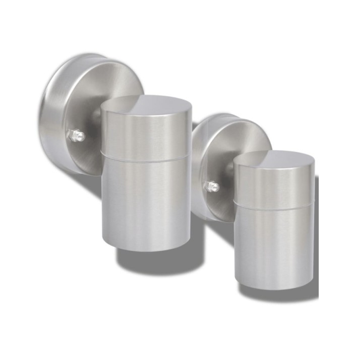Applique murale LED d'extérieur 2 pcs Acier inoxydable vers le bas