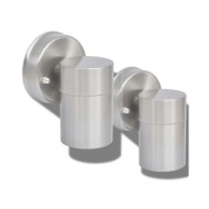 Applique murale LED d'extérieur 2 pcs Acier inoxydable vers le bas