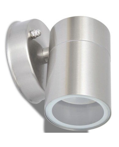 Applique murale LED d'extérieur 2 pcs Acier inoxydable vers le bas