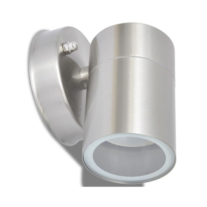 Applique murale LED d'extérieur 2 pcs Acier inoxydable vers le bas