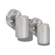 Applique murale d'extérieur 2 pcs Acier inoxydable vers le bas