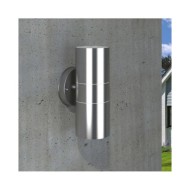 Applique murale d'extérieur 2 pcs Acier inoxydable vers le bas/haut
