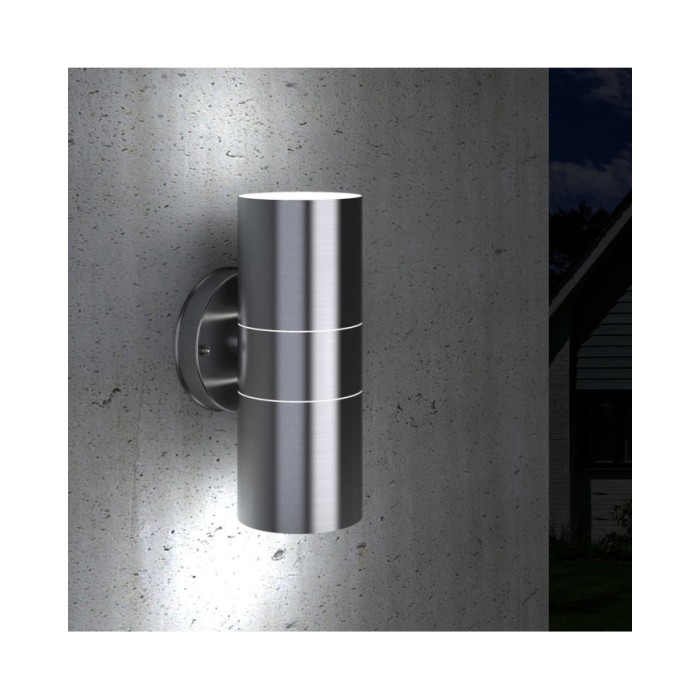 Applique murale d'extérieur 2 pcs Acier inoxydable vers le bas/haut