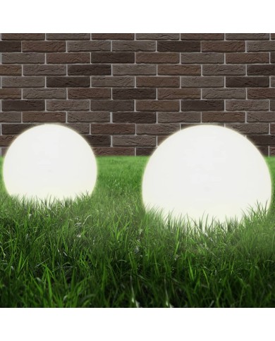 Lampe à LED sous forme de boule 2 pcs Sphérique 20 cm PMMA 