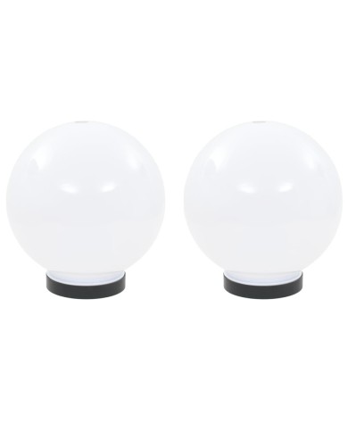 Lampe à LED sous forme de boule 2 pcs Sphérique 20 cm PMMA 