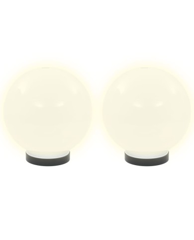 Lampe à LED sous forme de boule 2 pcs Sphérique 20 cm PMMA 