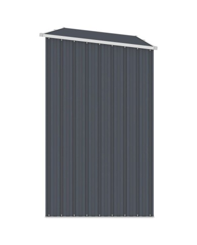 Abri à bois de jardin Anthracite 245x98x159 cm Acier galvanisé