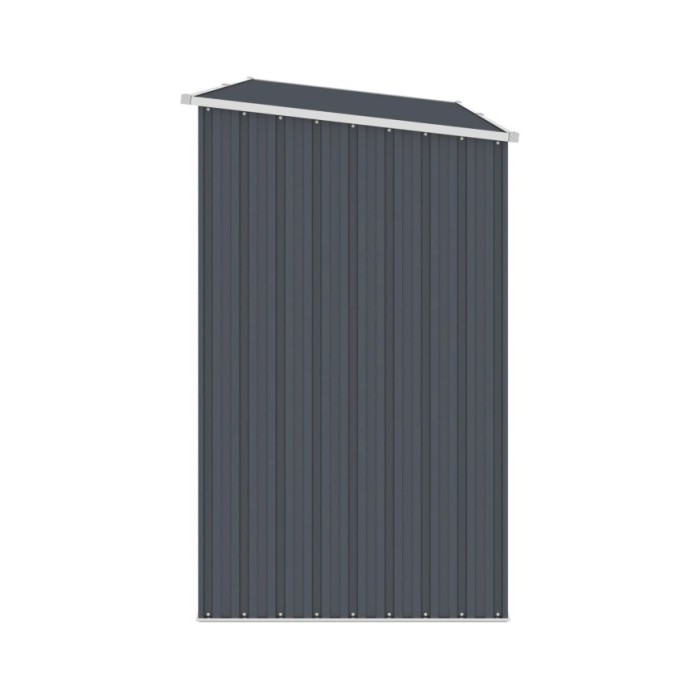 Abri à bois de jardin Anthracite 245x98x159 cm Acier galvanisé