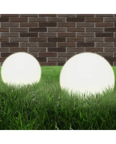 Lampe à LED sous forme de boule 2 pcs Sphérique 30 cm PMMA 