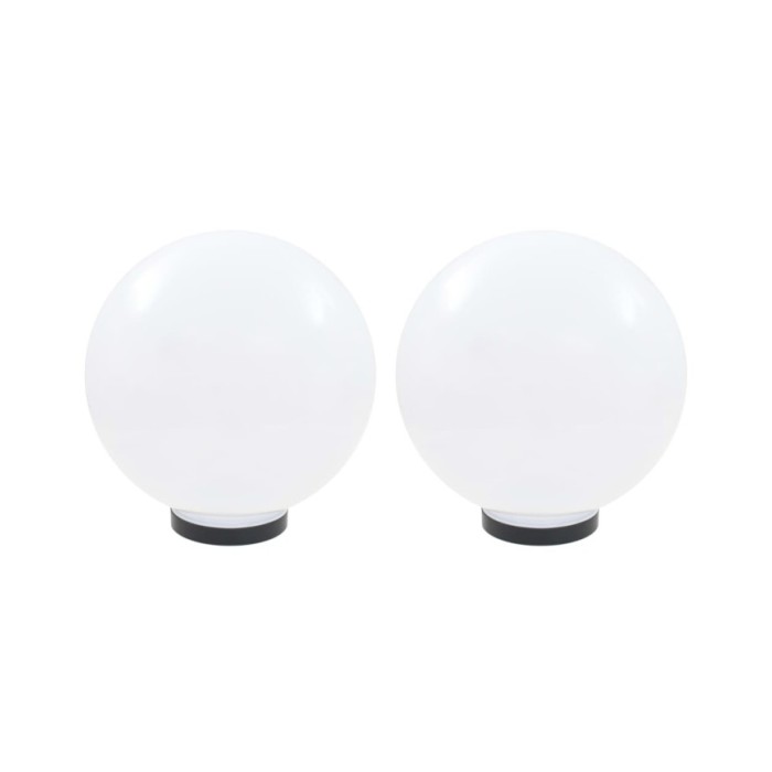 Lampe à LED sous forme de boule 2 pcs Sphérique 30 cm PMMA 