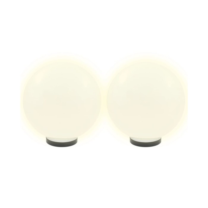 Lampe à LED sous forme de boule 2 pcs Sphérique 30 cm PMMA 