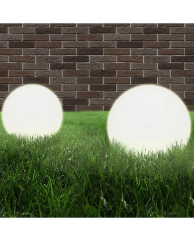 Lampe à LED sous forme de boule 2 pcs Sphérique 40 cm PMMA 