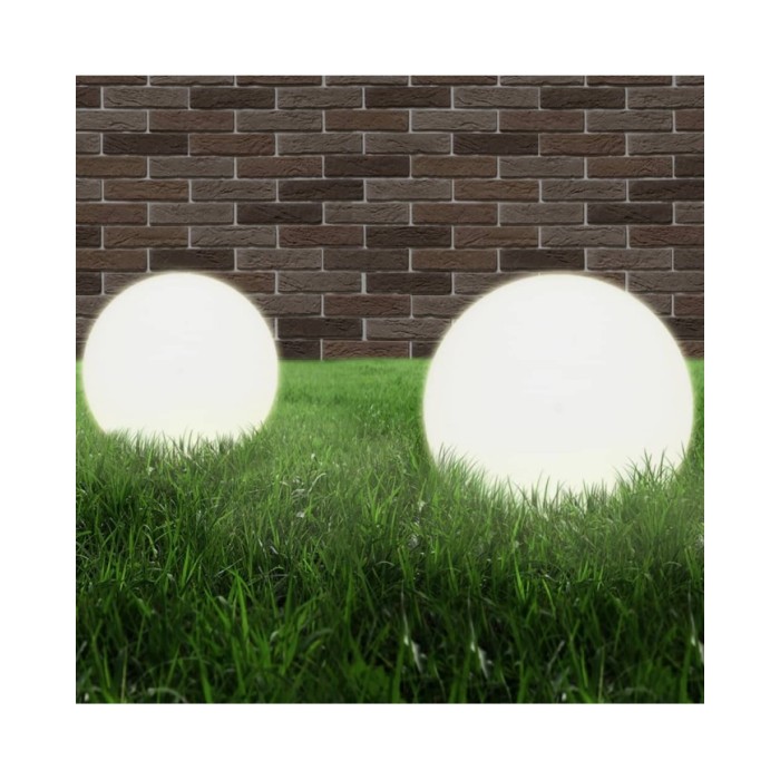 Lampe à LED sous forme de boule 2 pcs Sphérique 40 cm PMMA 