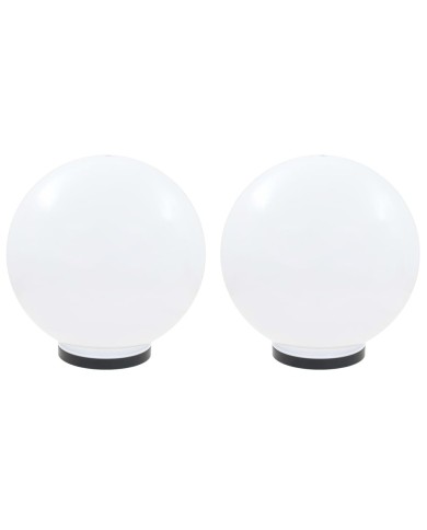 Lampe à LED sous forme de boule 2 pcs Sphérique 40 cm PMMA 