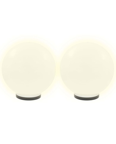 Lampe à LED sous forme de boule 2 pcs Sphérique 40 cm PMMA 