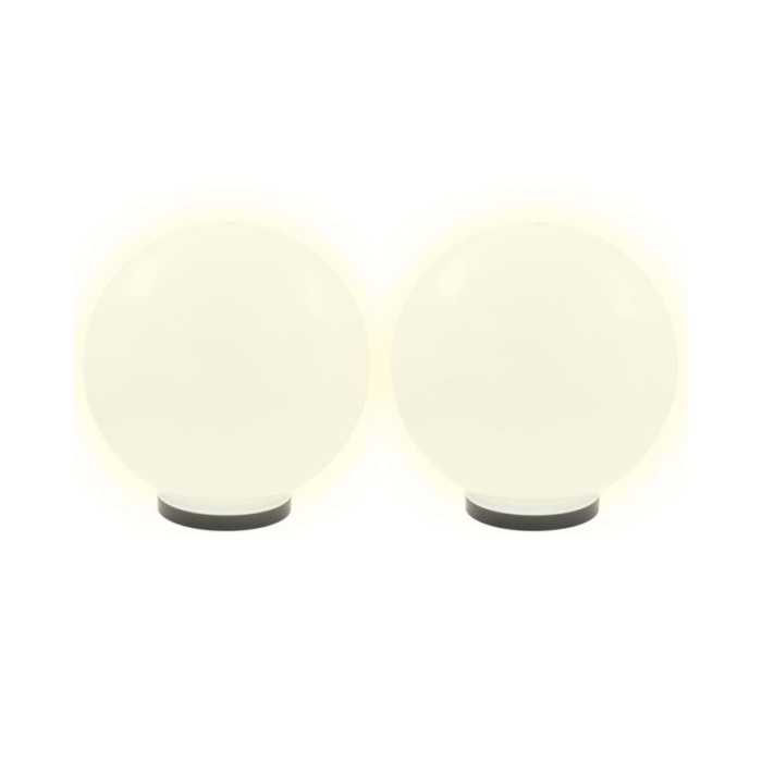 Lampe à LED sous forme de boule 2 pcs Sphérique 40 cm PMMA 