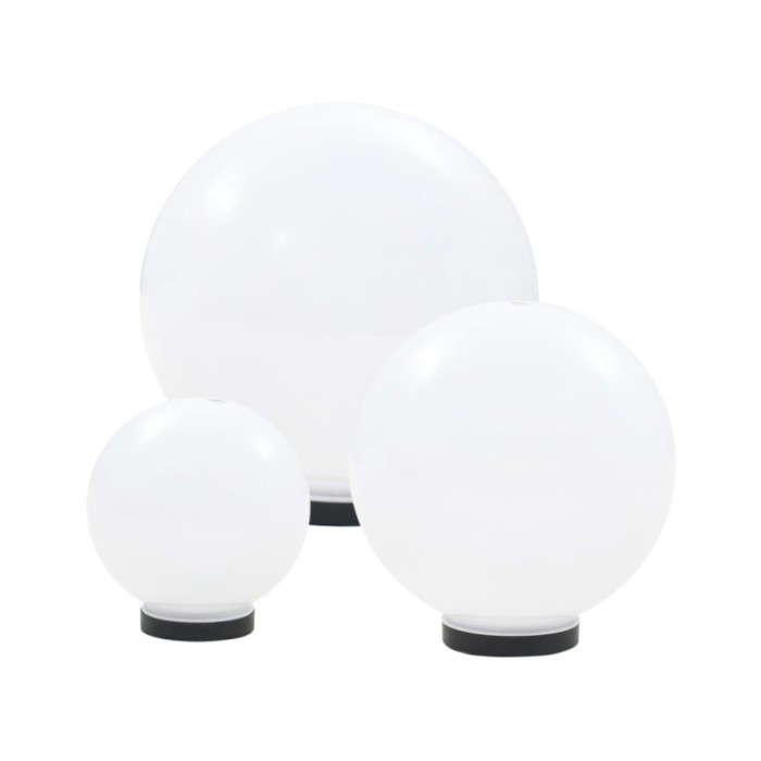 Jeu de lampe boule à LED 3 pcs PMMA sphérique 20/30/40 cm