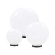 Jeu de lampe boule à LED 3 pcs PMMA sphérique 20/30/40 cm