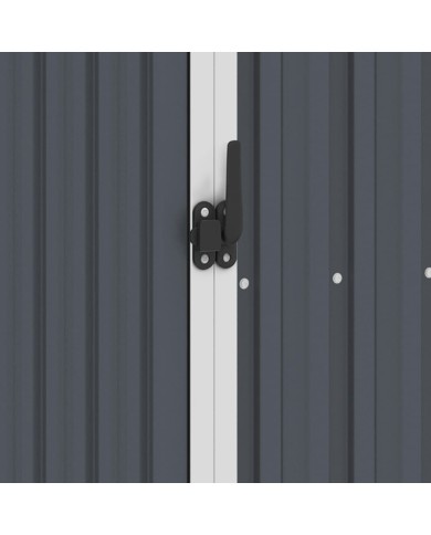 Abri à bois de jardin Anthracite 245x98x159 cm Acier galvanisé