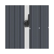 Abri à bois de jardin Anthracite 245x98x159 cm Acier galvanisé