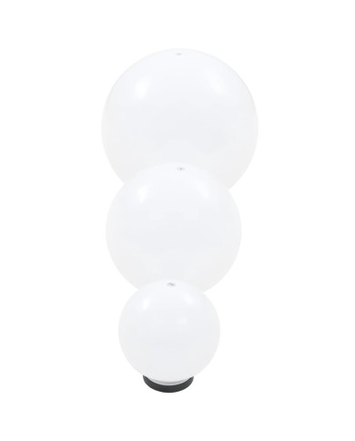 Jeu de lampe boule à LED 3 pcs PMMA sphérique 20/30/40 cm