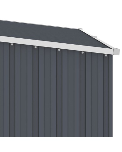 Abri à bois de jardin Anthracite 245x98x159 cm Acier galvanisé