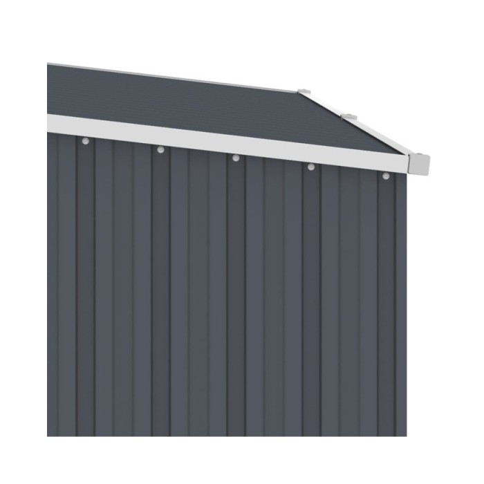 Abri à bois de jardin Anthracite 245x98x159 cm Acier galvanisé